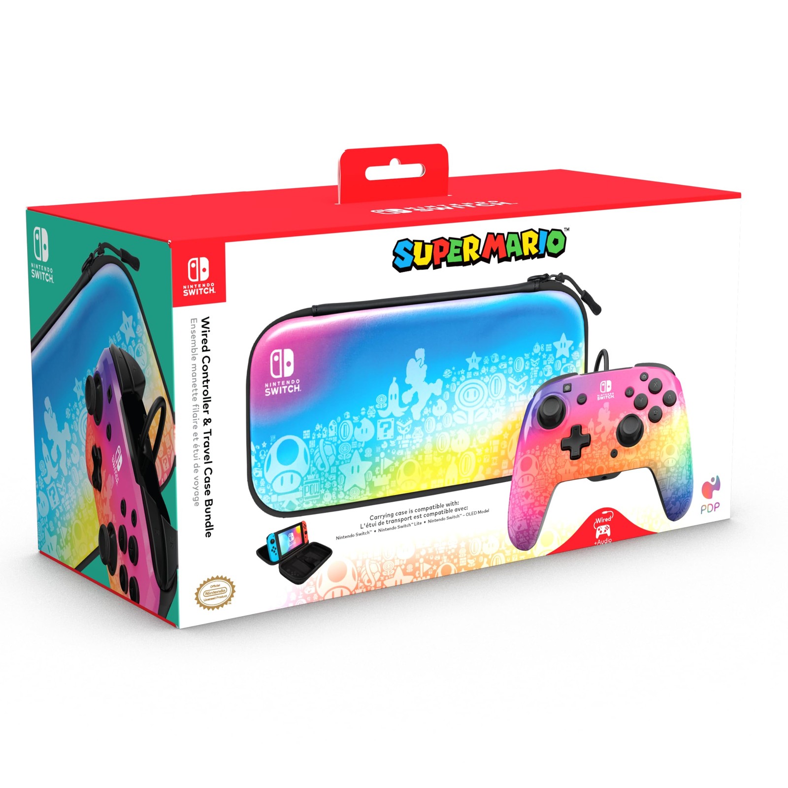 Manette Rematch et sacoche Nintendo Switch PDP Star Spectrum