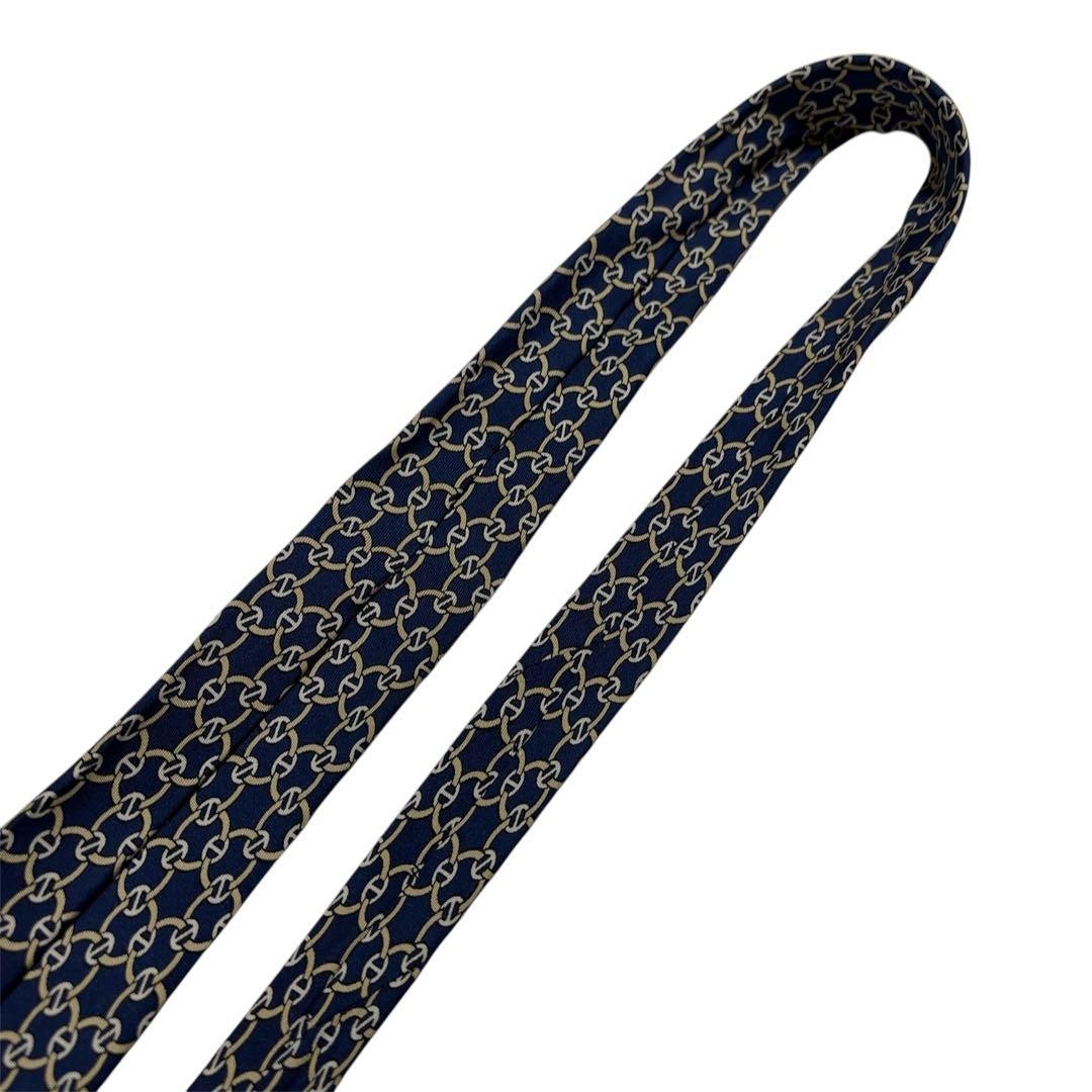 Hermes Tie, Classic Pattern, 9cm Width, Excellent… - image 7