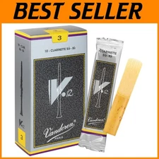 Vandoren V.12 Bb Clarinet Reeds Strength 3, Box of 10