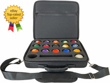 Pool Ball Carrying Case Hard Billiard Ball Case Cue Ball Holder One Set