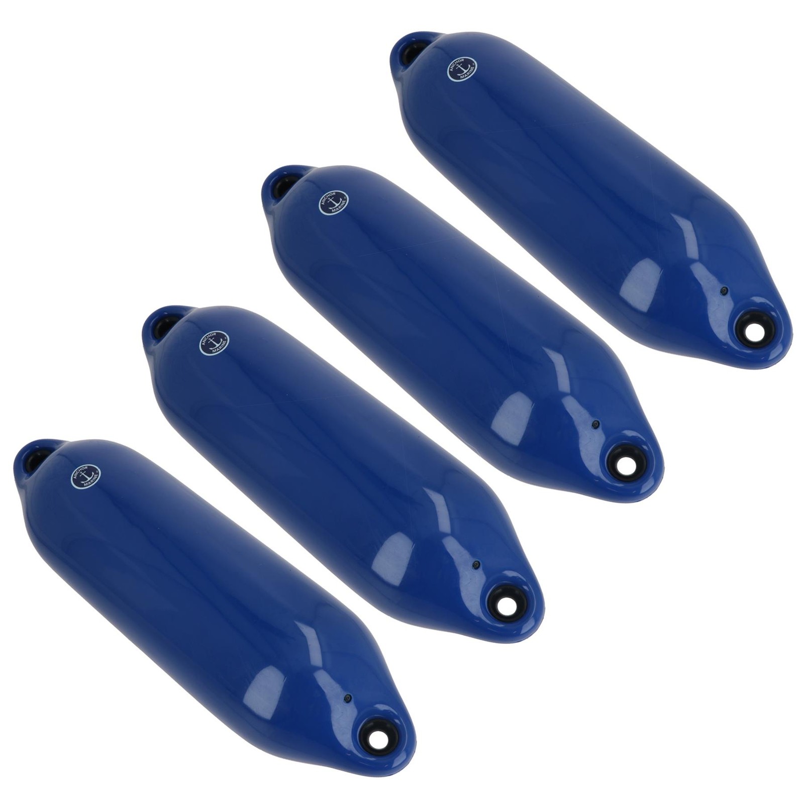 Boat Fender Blue Anchor Marine 4pk 15cm x 55cm Yacht Bumper Mooring Buoy