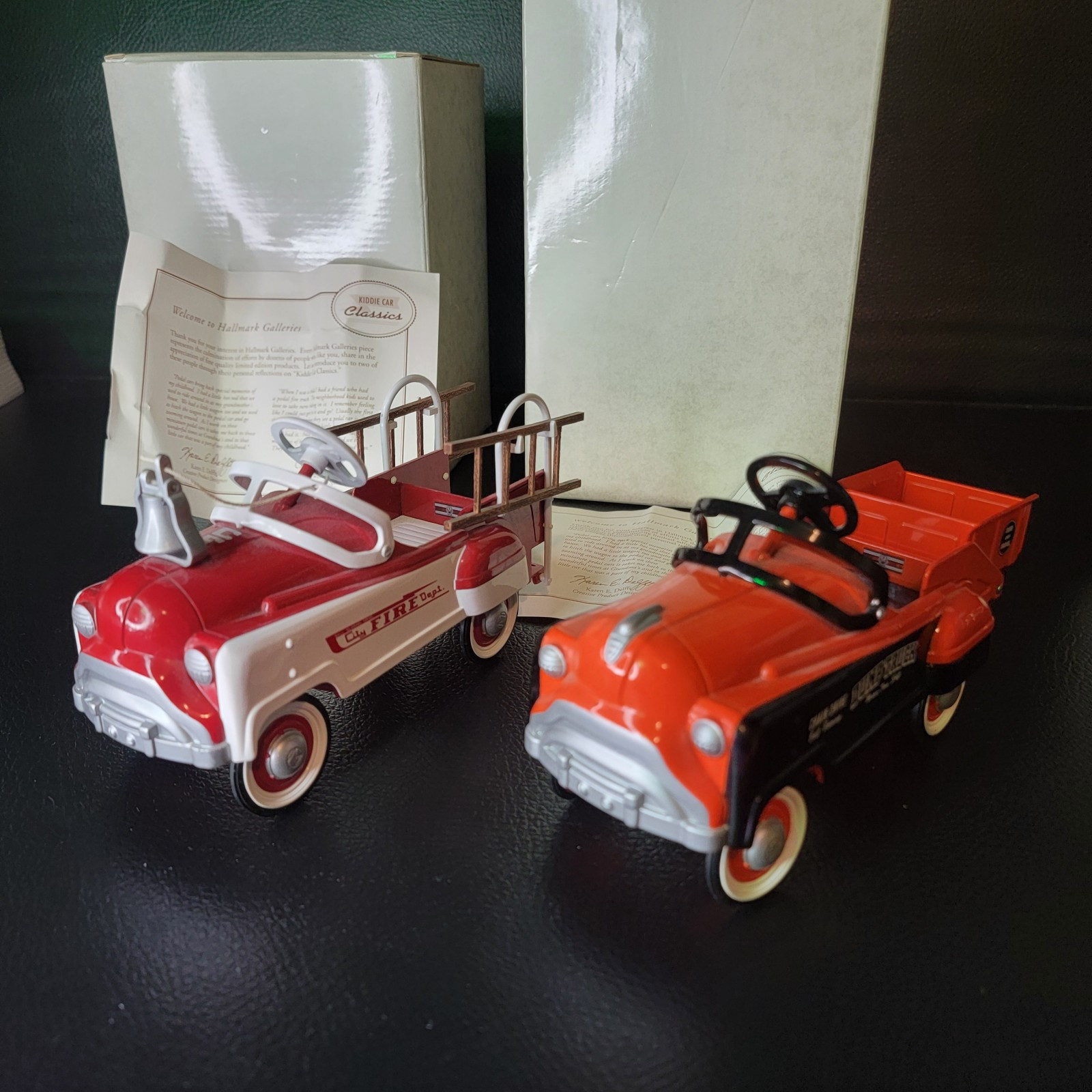 Hallmark Rare Kiddie Car Classics Murray Fire Truck Pedal Car With Dumptruck