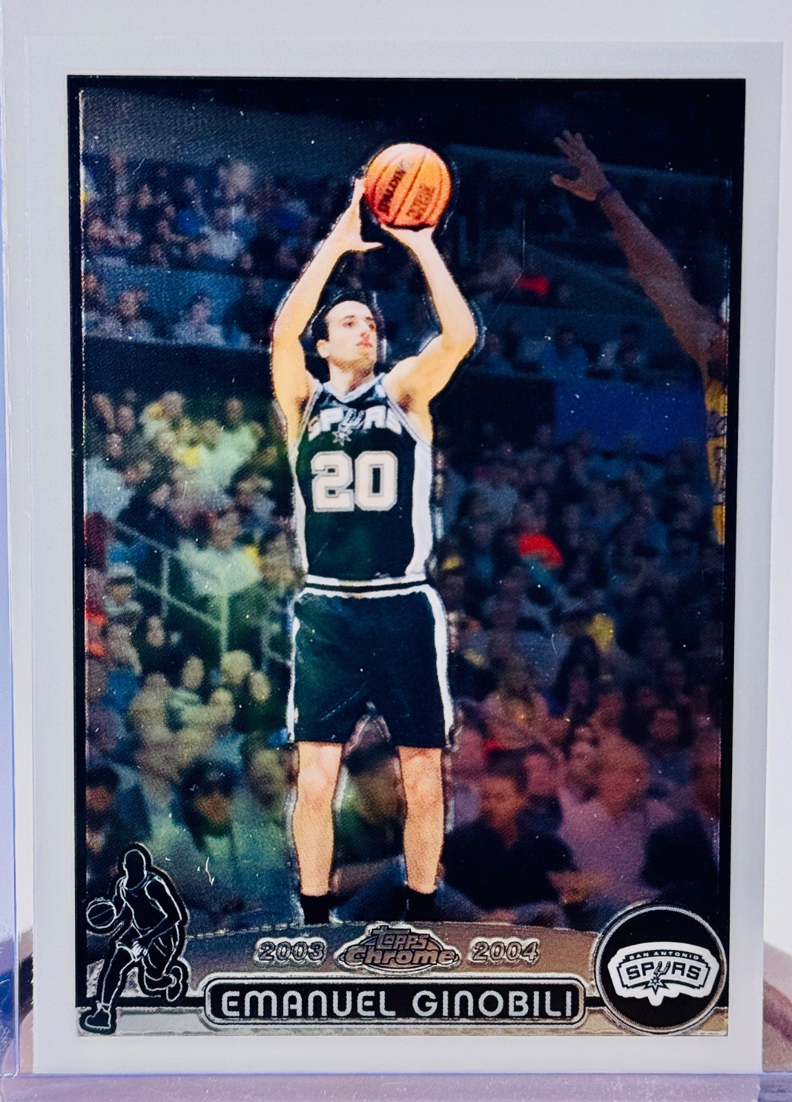 2003-04 TOPPS REFRACTOR CHROME EMANUEL GINOBILI SPURS #95 MINT BASKETBALL CARD
