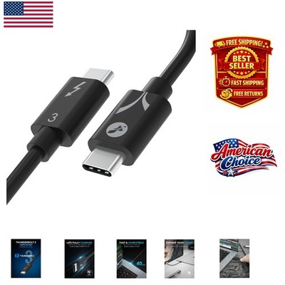 Thunderbolt 3 USB-C Cable 20cm | Ultimate 40 Gbps Speeds & High Power Charging