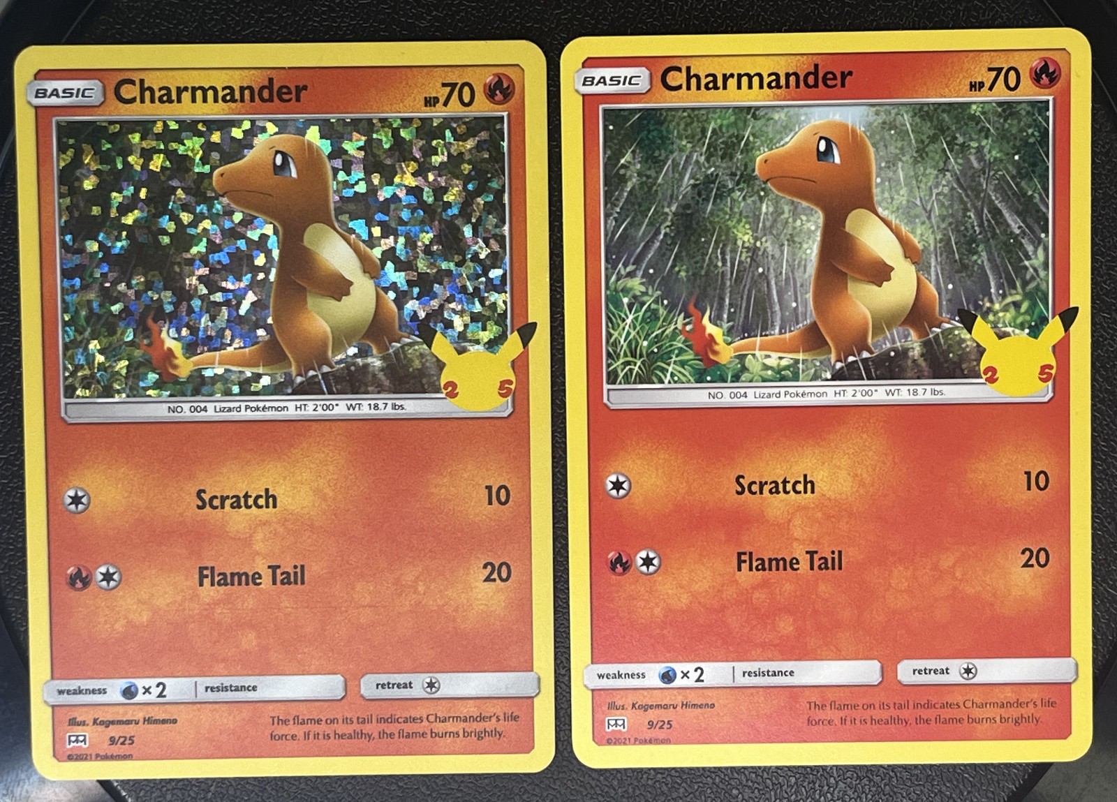 Pokemon TCG Charmander 9/25 Special Edition Promo (x2) 25th Anniversary NM/NP