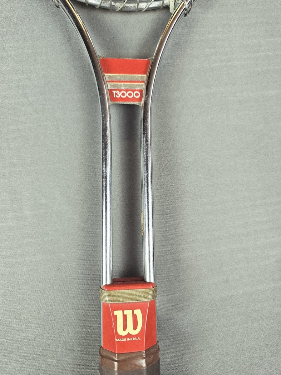 Raquette De Tennis Vintage Wilson T-3000 Des Années 70 – Neuve Avec Défaut Mineur