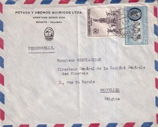 SA35e Colombia, Potasa y Abonos Quimicos LTDA, Bogota 1956 to Belgium, cover