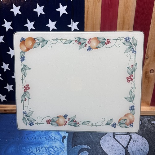 Vtg Corning Corelle ABUNDANCE 15"x12" Tempered Glass Counter Saver ...