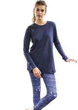 Damenpyjama, warm und kuschelig, XL 42, Winter, mit Leggings
