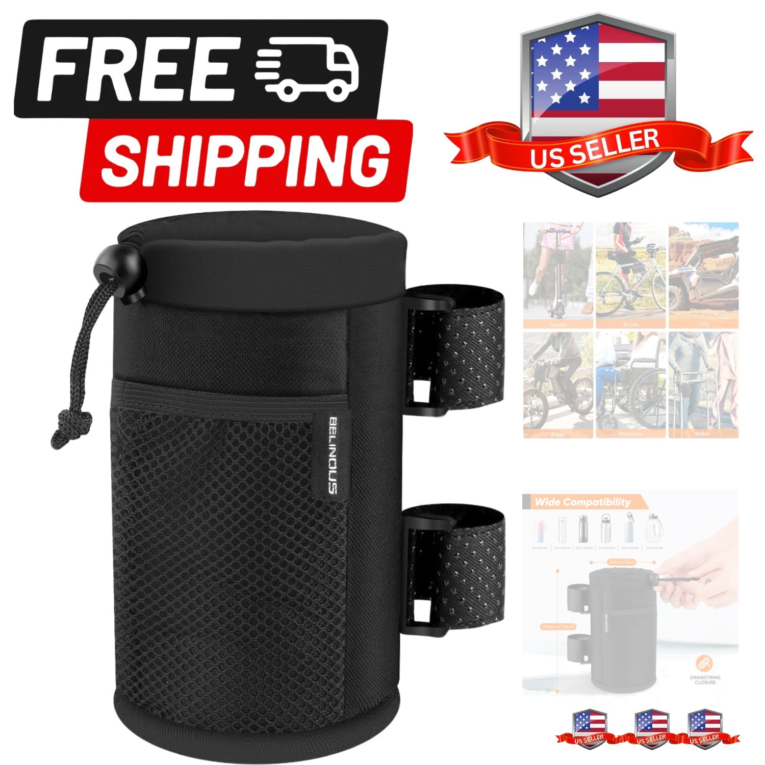 S, Wheelchair Walker Water Bottle Holder ...
