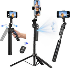 Auto Face Tracking Tripod 360  Rotation with Stand, 70.9" Motion Sensor Phone Tr