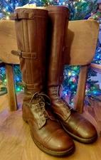 ​RARE WWII M1940 CAVALRY BOOTS 1941 International Shoe Co. US Army 3 Buckle 9D