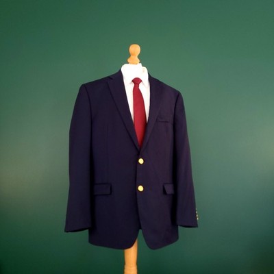 Lauren Ralph Lauren Blazer Gold Buttons Jacket Mens 42R Regular