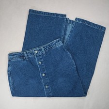 vintage 90s y2k polo ralph lauren button front denim maxi skirt sz 8 western