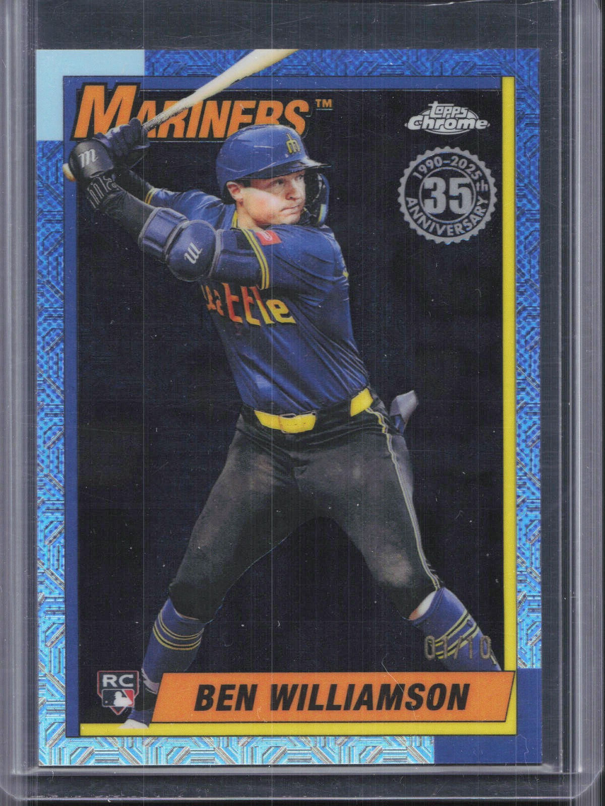 2025 Topps Update Ben Williamson 1990 Topps Chrome Silver Pack Black #/10 RC