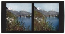 Stereo-Fotografie Chromoplast-Bild Nr. 13, Ansicht Riva, Blick über den See nac 