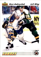 Dave Andreychuk 1991-92 Upper Deck #124 Buffalo Sabres FREE SHIP AutographDen