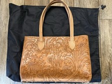 Genuine, Leather, Handmade Tooled Handbag, Excellent Quality -14  L X 11  H X 5  
