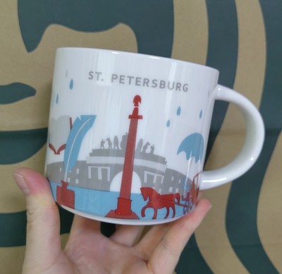 Starbucks St. Petersburg You Are Here Series  Ceramic Mug Travel Souvenir Cup