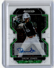 2022 Prizm Draft Picks Baseball Druw Jones Auto White Donut Circles /50