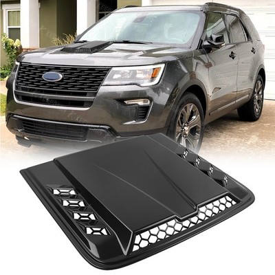 For Ford Explorer Sport AirFlow Intake Hood Scoop Bonnet Vent Cover Glossy Black