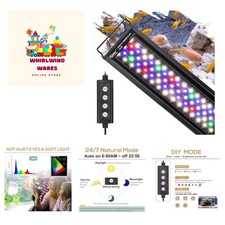 18W 24/7 Lighting Aquarium LED Light, Sunrise-Daylight-Moonlight Mode and DIY...
