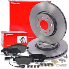 BREMBO BREMSSCHEIBEN Ø257 +BREMSBELÄGE MIT WARNKONTAKT VORNE FÜR FIAT PUNTO 199