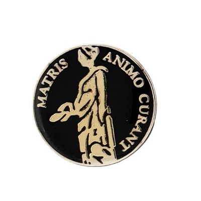 Vintage Matris Animo Curavit Medical Latin Motto Lapel Hat Pin