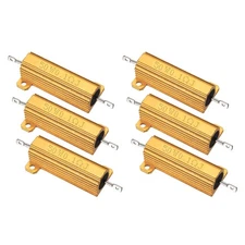 50W 0.1 Ohm Aluminum Shell Resistor, 6Pcs Aluminum Housing Resistor