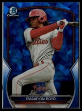 Emaarion Boyd 2023 Bowman Draft Sapphire Edition #BDC-43 Philadelphia Phillies