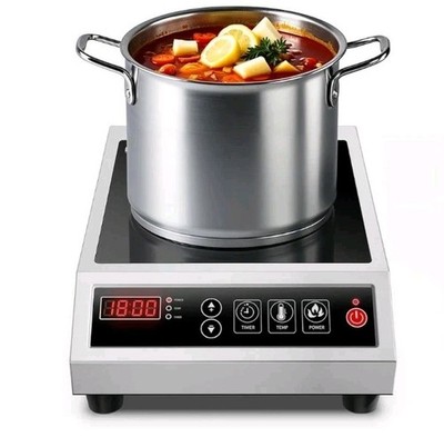 Induction Cooktop Commercial 1800W, Portable Countertop Burner with 8'' Fast