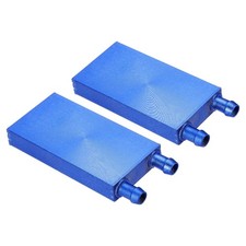 2PCS Aluminum Water Cooling Block 40x80x12mm Liquid Cooler Heat Sink, Blue