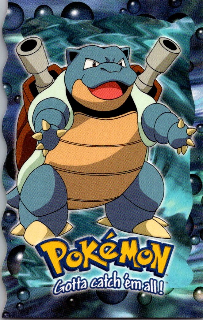 1999 Topps Pokemon First Movie #9 Blastoise Evolution Die Cuts (Blue Topps Logo)