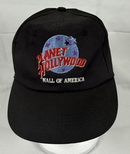 Vintage Planet Hollywood Mall Of America Hat Cap Snapback Made In USA 90s Black