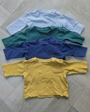 X4 M&S 0-3 month t shirts Waffle Cotton Fabric Multiple Colours