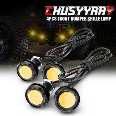 4X Amber LED Turn Signal Light Tube Fenders for Jeep Wrangler Rubicon Models