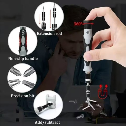Magnetic Precision 115 in 1 Repair Screwdriver Set PC Phone Electronics Tools  - Picture 16 of 17
