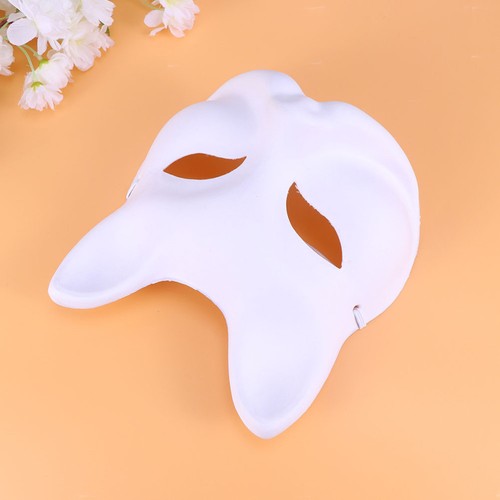 10 Pcs Hand Painted Pulp Masks Man Miss Blank Masquerade Fox Cosplay Paintable - 第 1/12 張圖片