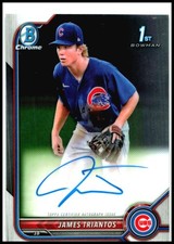 2022 Bowman Chrome Prospects Autographs #CPA-JTS James Triantos Auto Cubs