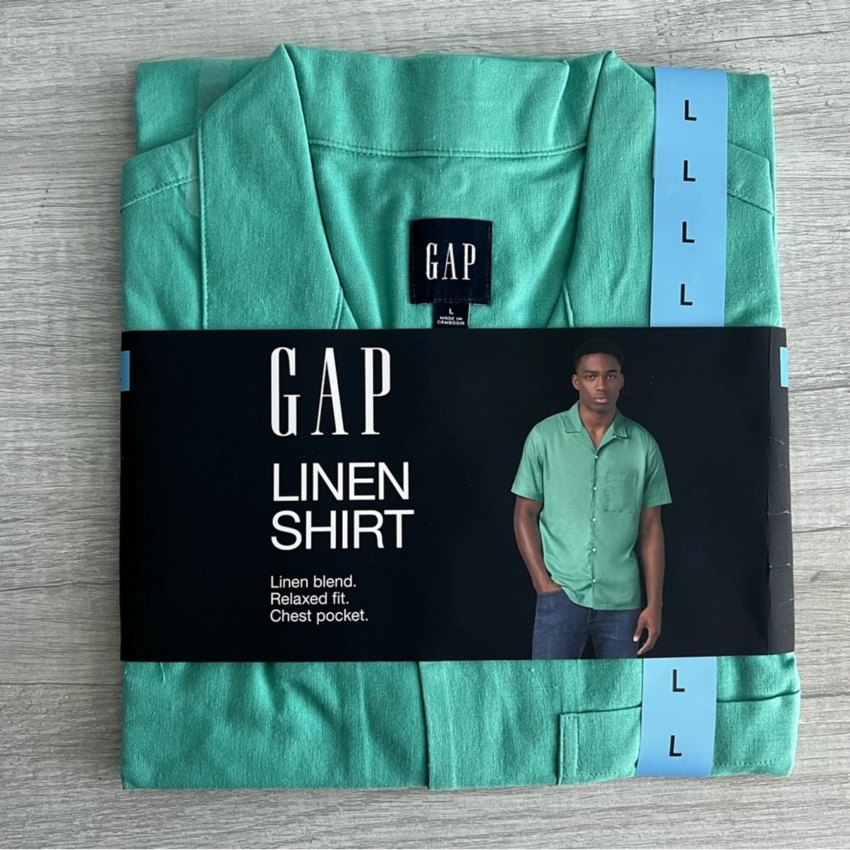 シャツ Linen Green Casual Button-Down Shirts for Men for sale | eBay