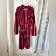 POLO Ralph Lauren Terry Robe sleepwear 100 cotton Men size S/M Big Pony belted