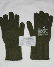 US ARMY ISSUE COLD WEATHER WOOL GLOVES AKA GLOVE INSERTS 1 PAIR NWT SIZE:4 L