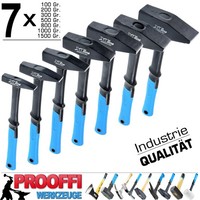 7X Profi Schlosserhammer Werkstatt Vorschlag Hammer Fiberglas Ergo 100 - 1500 Gr