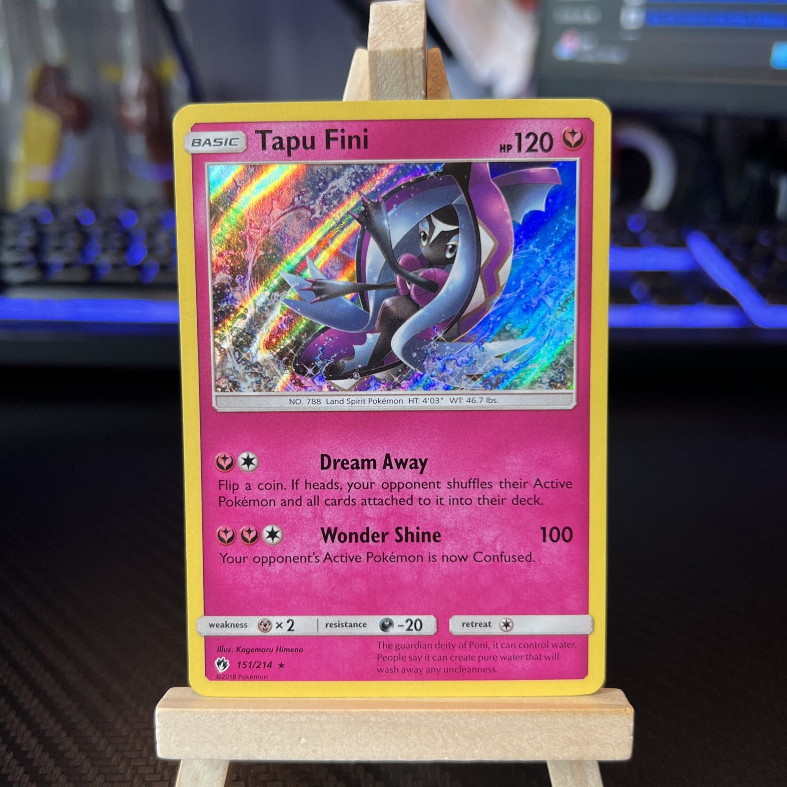 Pokémon TCG Tapu Fini 151/214 Lost Thunder Holo Rare LP