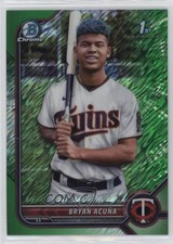 2022 Bowman Chrome Prospects Green Shimmer Refractor 31/99 Bryan Acuna 19bb