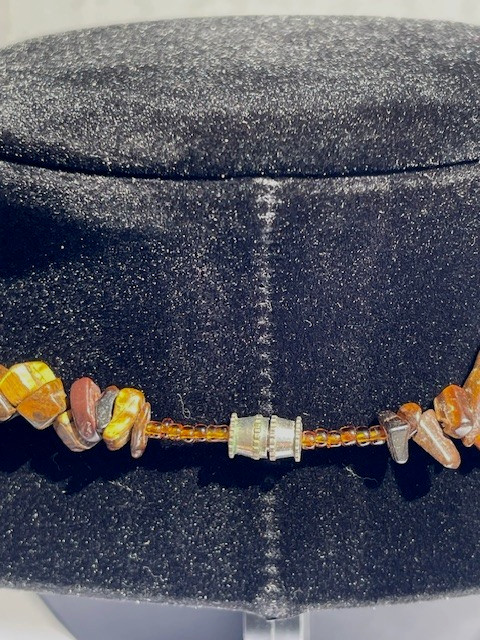 Tiger Eye All Natural Stone Statement Necklace View 5