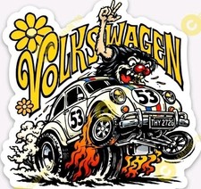 Bug MAGNET - Muscle Car Piston Old School Ratfink Rat Fink classic