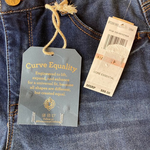 Democracy Ab Solution Itty Bitty Boot Jeans Women's 2P PETITE Dark Indigo NWT - Picture 5 of 11