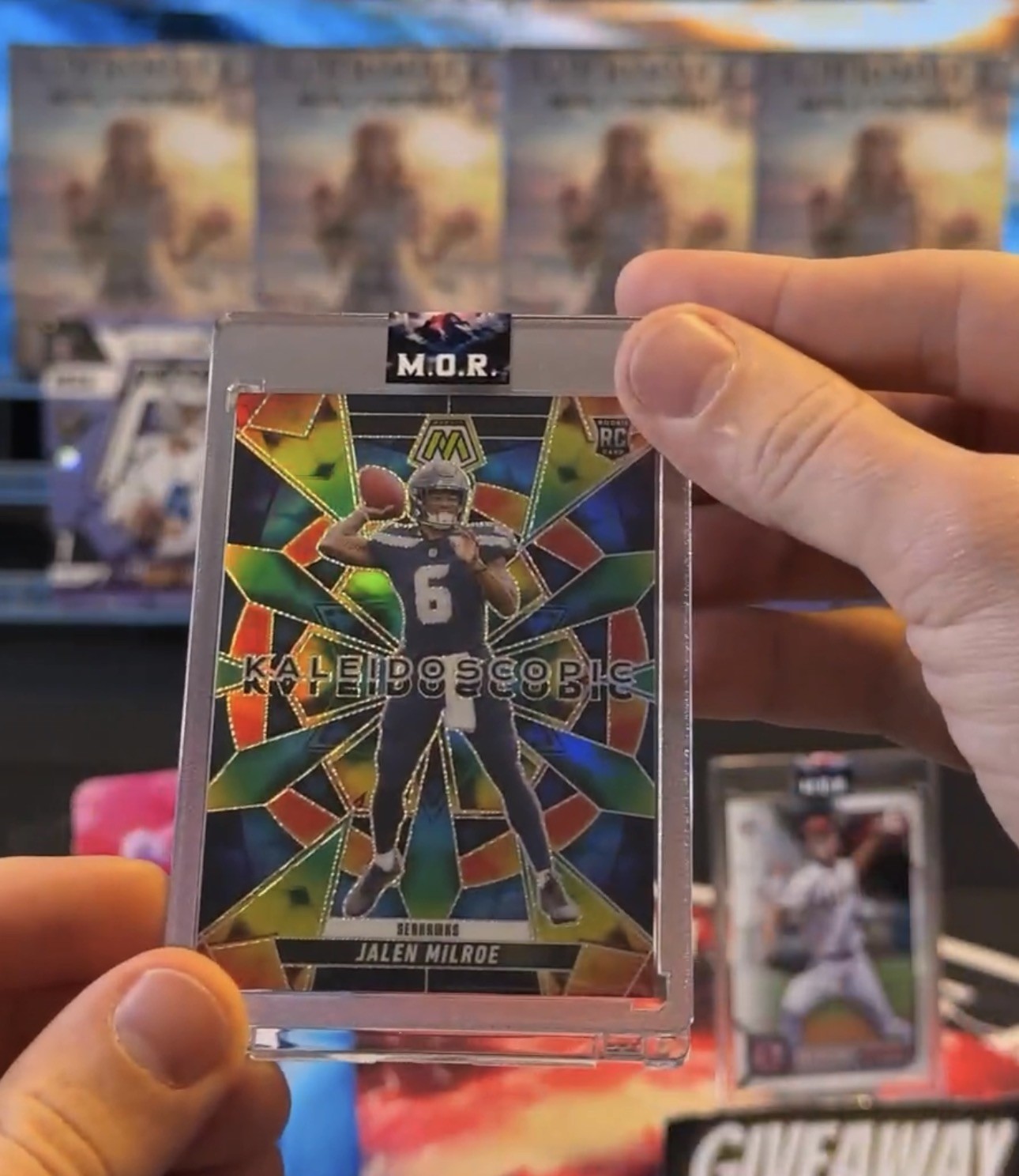 JALEN MILROE RC 2025 Panini Mosaic Kaleidoscopic #19 SSP Seattle Seahawks