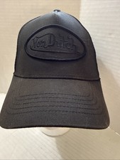 Von Dutch Triple Black Trucker Hat Cap SnapBack NWOT Free Shipping